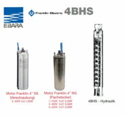 4 Zoll Tiefbrunnenpumpe EBARA 4BHS/A7-12
