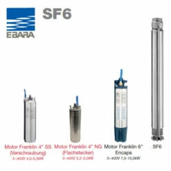 6 Zoll Tiefbrunnenpumpe EBARA SF6 R 10-9/4,0