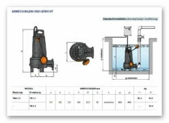 Pedrollo TRITUS Tauchmotorpumpen Mit Schneidwerk TR 0.75 -BRUNNENPUMPEN Shop pedrollo tritus tauchmotorpumpen mit schneidwerk tr 0755
